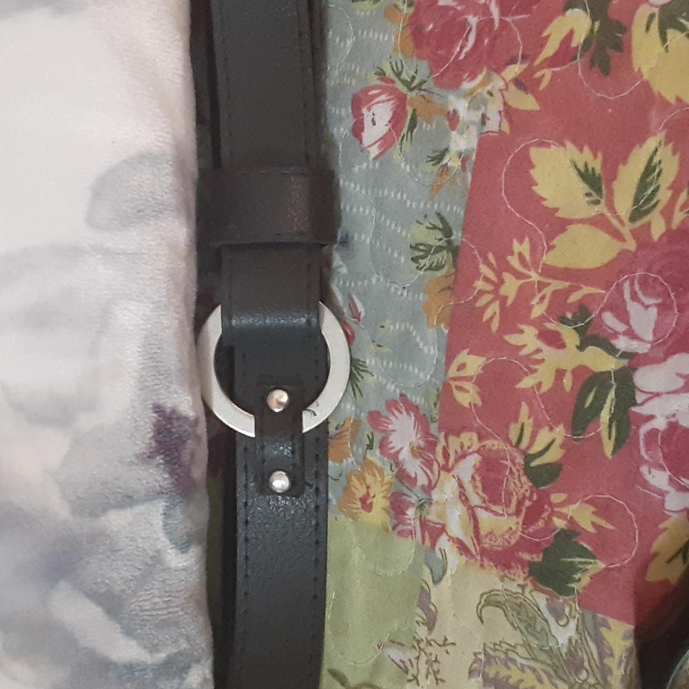 41" Unique  Black Leather Belt